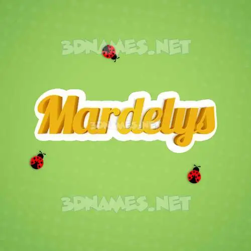 mardelys in Ladybugs style - 3D name wallpaper
