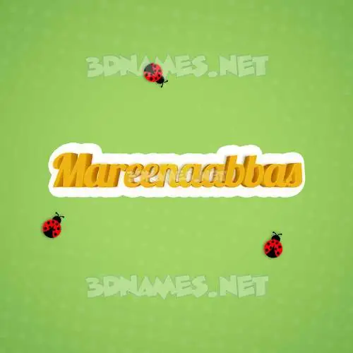 mareenaabbas in Ladybugs style - 3D name wallpaper mareenaabbas in Ladybugs style - 3D name wallpaper