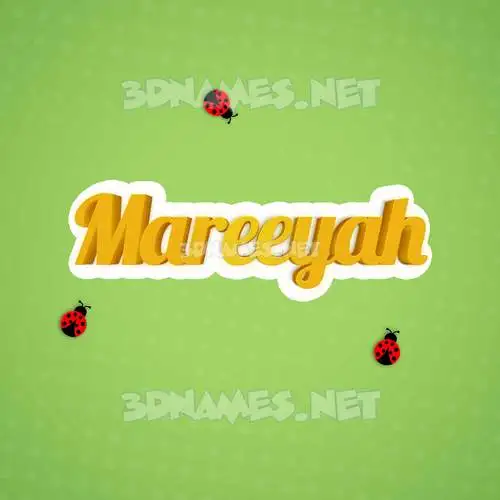 mareeyah in Ladybugs style - 3D name wallpaper