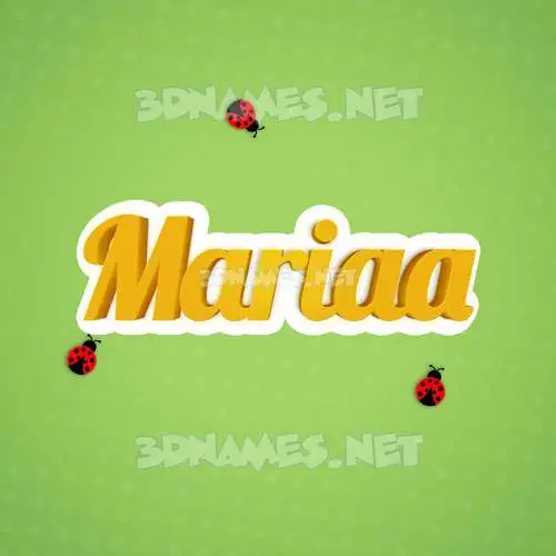mariaa in Ladybugs style - 3D name wallpaper mariaa in Ladybugs style - 3D name wallpaper
