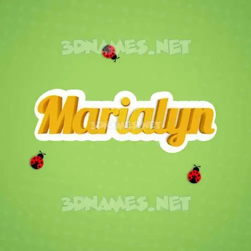 marialyn in Ladybugs style - 3D name wallpaper