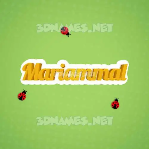 mariammal in Ladybugs style - 3D name wallpaper mariammal in Ladybugs style - 3D name wallpaper