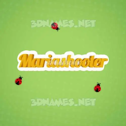 mariashooter in Ladybugs style - 3D name wallpaper