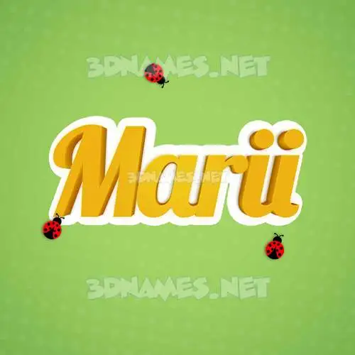 marii in Ladybugs style - 3D name wallpaper