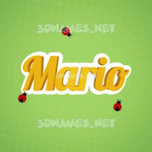 mario in Ladybugs style - 3D name wallpaper mario in Ladybugs style - 3D name wallpaper