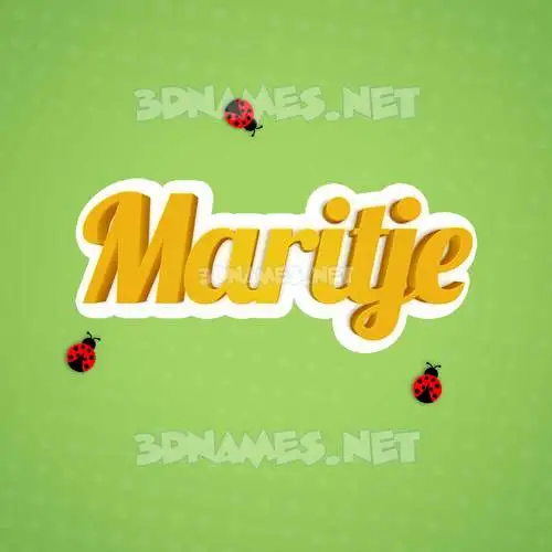 maritje in Ladybugs style - 3D name wallpaper maritje in Ladybugs style - 3D name wallpaper