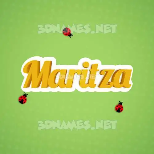 maritza in Ladybugs style - 3D name wallpaper
