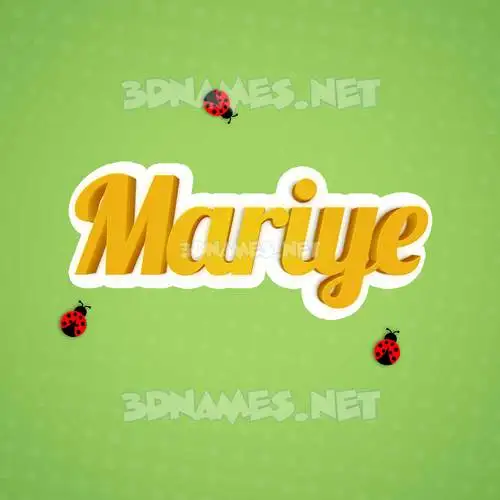 mariye in Ladybugs style - 3D name wallpaper