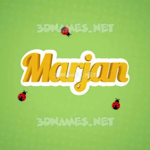 marjan in Ladybugs style - 3D name wallpaper