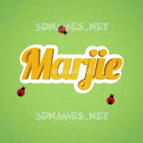 marjie in Ladybugs style - 3D name wallpaper marjie in Ladybugs style - 3D name wallpaper