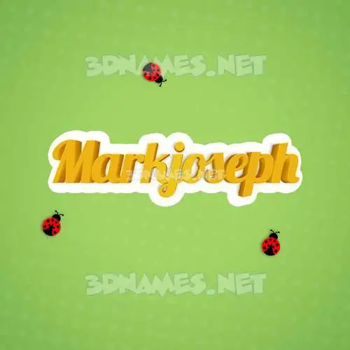 markjoseph in Ladybugs style - 3D name wallpaper markjoseph in Ladybugs style - 3D name wallpaper