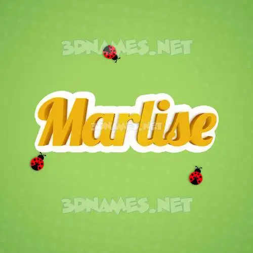 marlise in Ladybugs style - 3D name wallpaper