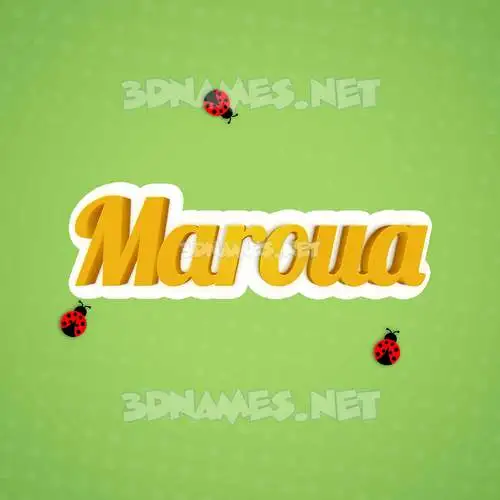 maroua in Ladybugs style - 3D name wallpaper