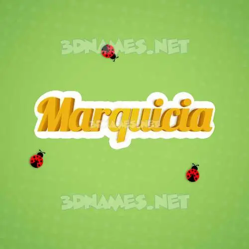 marquicia in Ladybugs style - 3D name wallpaper