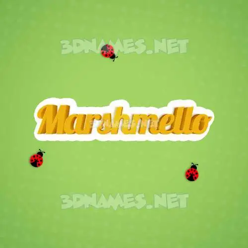 marshmello in Ladybugs style - 3D name wallpaper