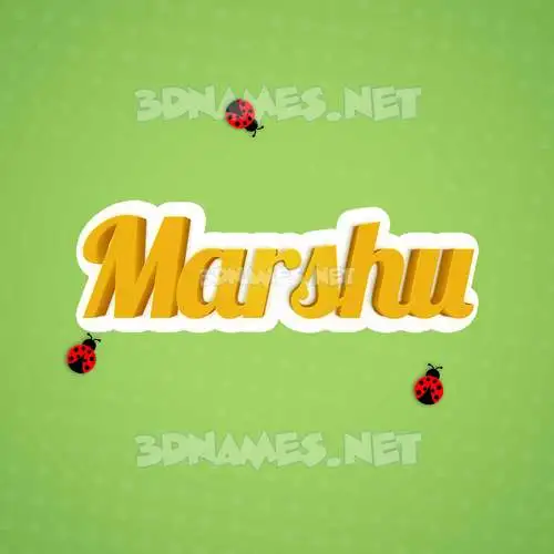 marshu in Ladybugs style - 3D name wallpaper marshu in Ladybugs style - 3D name wallpaper