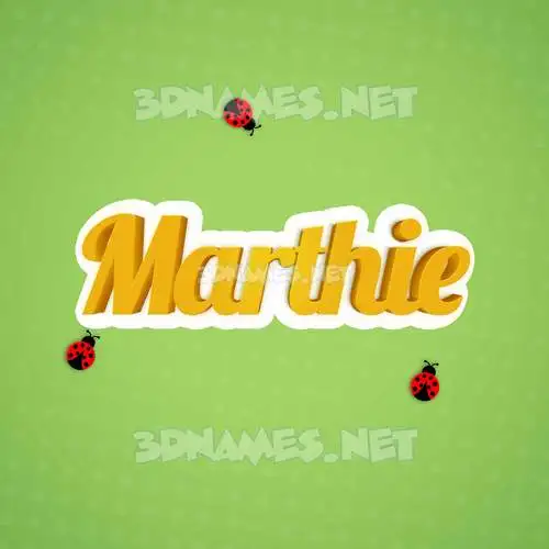 marthie in Ladybugs style - 3D name wallpaper
