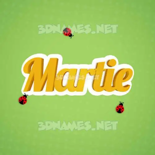 martie in Ladybugs style - 3D name wallpaper