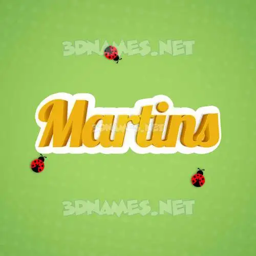 martins in Ladybugs style - 3D name wallpaper martins in Ladybugs style - 3D name wallpaper