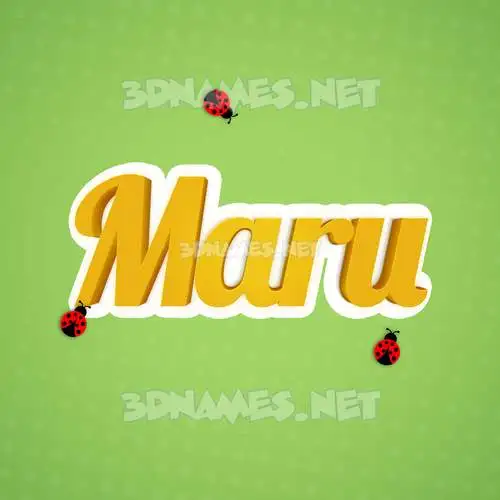 maru in Ladybugs style - 3D name wallpaper maru in Ladybugs style - 3D name wallpaper