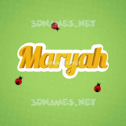 maryah in Ladybugs style - 3D name wallpaper maryah in Ladybugs style - 3D name wallpaper
