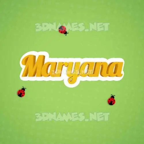 maryana in Ladybugs style - 3D name wallpaper