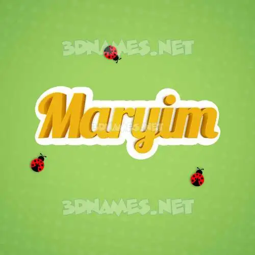 maryim in Ladybugs style - 3D name wallpaper maryim in Ladybugs style - 3D name wallpaper