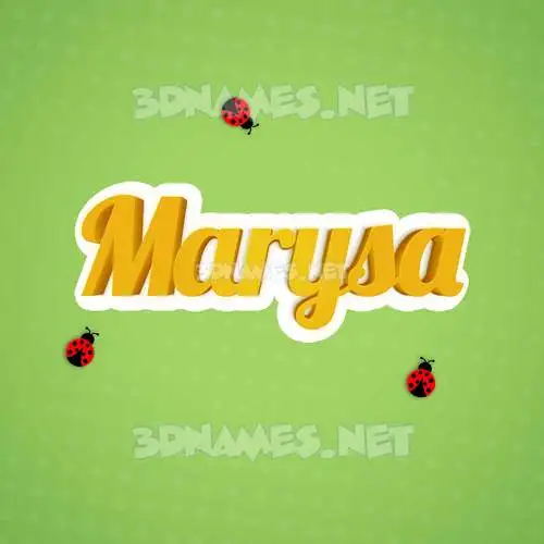 marysa in Ladybugs style - 3D name wallpaper