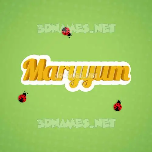 maryyum in Ladybugs style - 3D name wallpaper