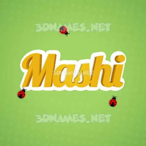 mashi in Ladybugs style - 3D name wallpaper