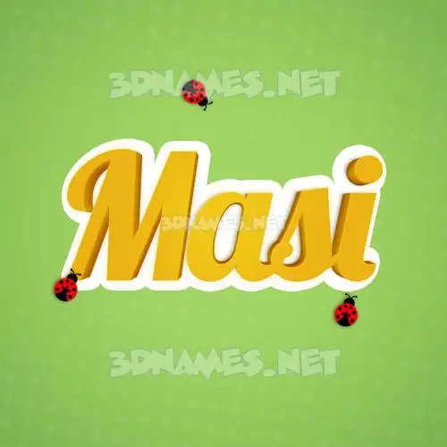 masi in Ladybugs style - 3D name wallpaper masi in Ladybugs style - 3D name wallpaper