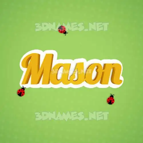 mason in Ladybugs style - 3D name wallpaper