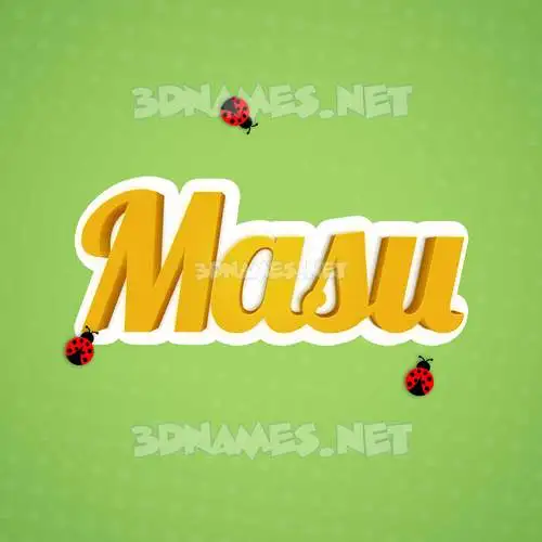 masu in Ladybugs style - 3D name wallpaper masu in Ladybugs style - 3D name wallpaper