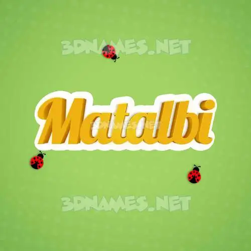 matalbi in Ladybugs style - 3D name wallpaper matalbi in Ladybugs style - 3D name wallpaper