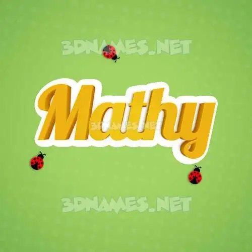 mathy in Ladybugs style - 3D name wallpaper