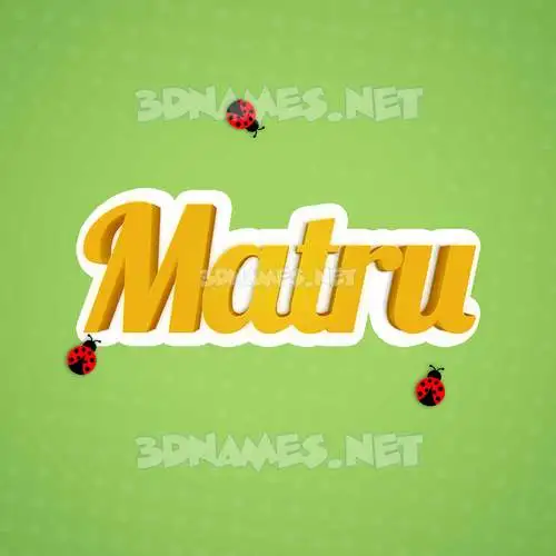 matru in Ladybugs style - 3D name wallpaper matru in Ladybugs style - 3D name wallpaper