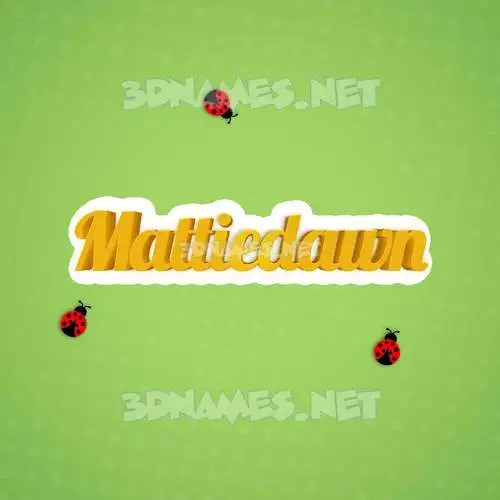 mattiedawn in Ladybugs style - 3D name wallpaper mattiedawn in Ladybugs style - 3D name wallpaper