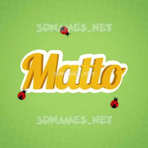 matto in Ladybugs style - 3D name wallpaper