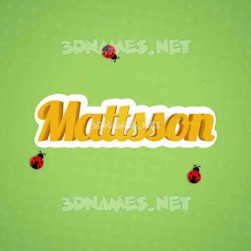 mattsson in Ladybugs style - 3D name wallpaper