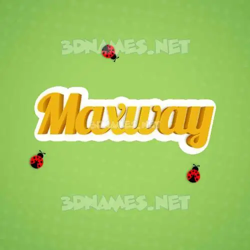 maxway in Ladybugs style - 3D name wallpaper