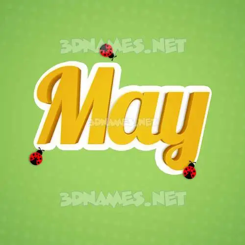 may in Ladybugs style - 3D name wallpaper
