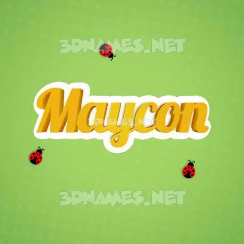 maycon in Ladybugs style - 3D name wallpaper maycon in Ladybugs style - 3D name wallpaper