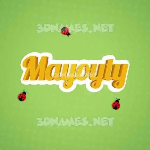 mayoyty in Ladybugs style - 3D name wallpaper