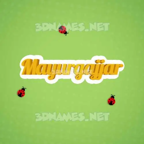 mayurgajjar in Ladybugs style - 3D name wallpaper mayurgajjar in Ladybugs style - 3D name wallpaper
