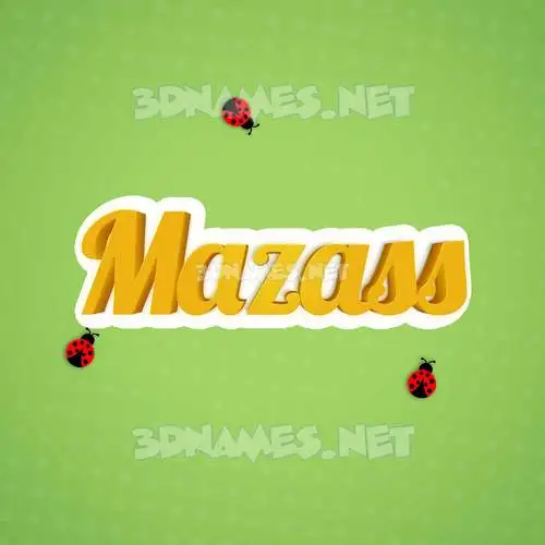 mazass in Ladybugs style - 3D name wallpaper mazass in Ladybugs style - 3D name wallpaper