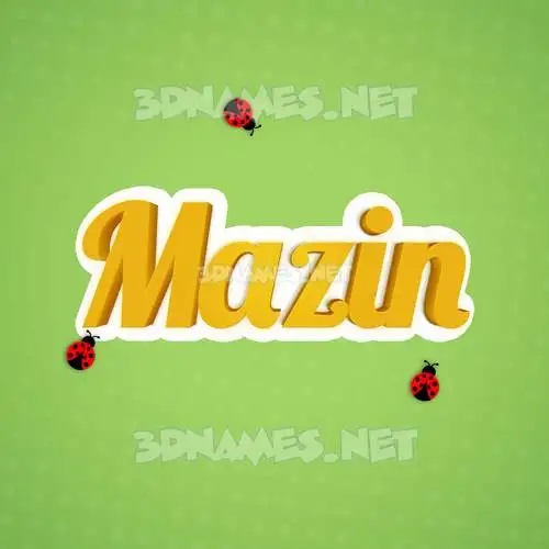 mazin in Ladybugs style - 3D name wallpaper mazin in Ladybugs style - 3D name wallpaper