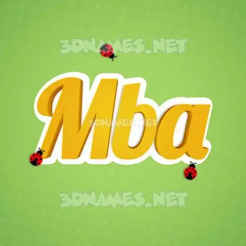 mba in Ladybugs style - 3D name wallpaper mba in Ladybugs style - 3D name wallpaper