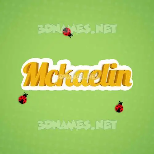 mckaelin in Ladybugs style - 3D name wallpaper