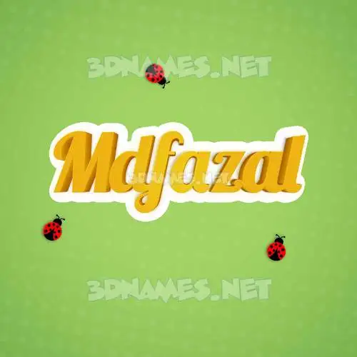 mdfazal in Ladybugs style - 3D name wallpaper mdfazal in Ladybugs style - 3D name wallpaper