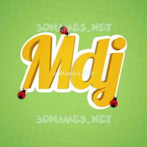 mdj in Ladybugs style - 3D name wallpaper mdj in Ladybugs style - 3D name wallpaper